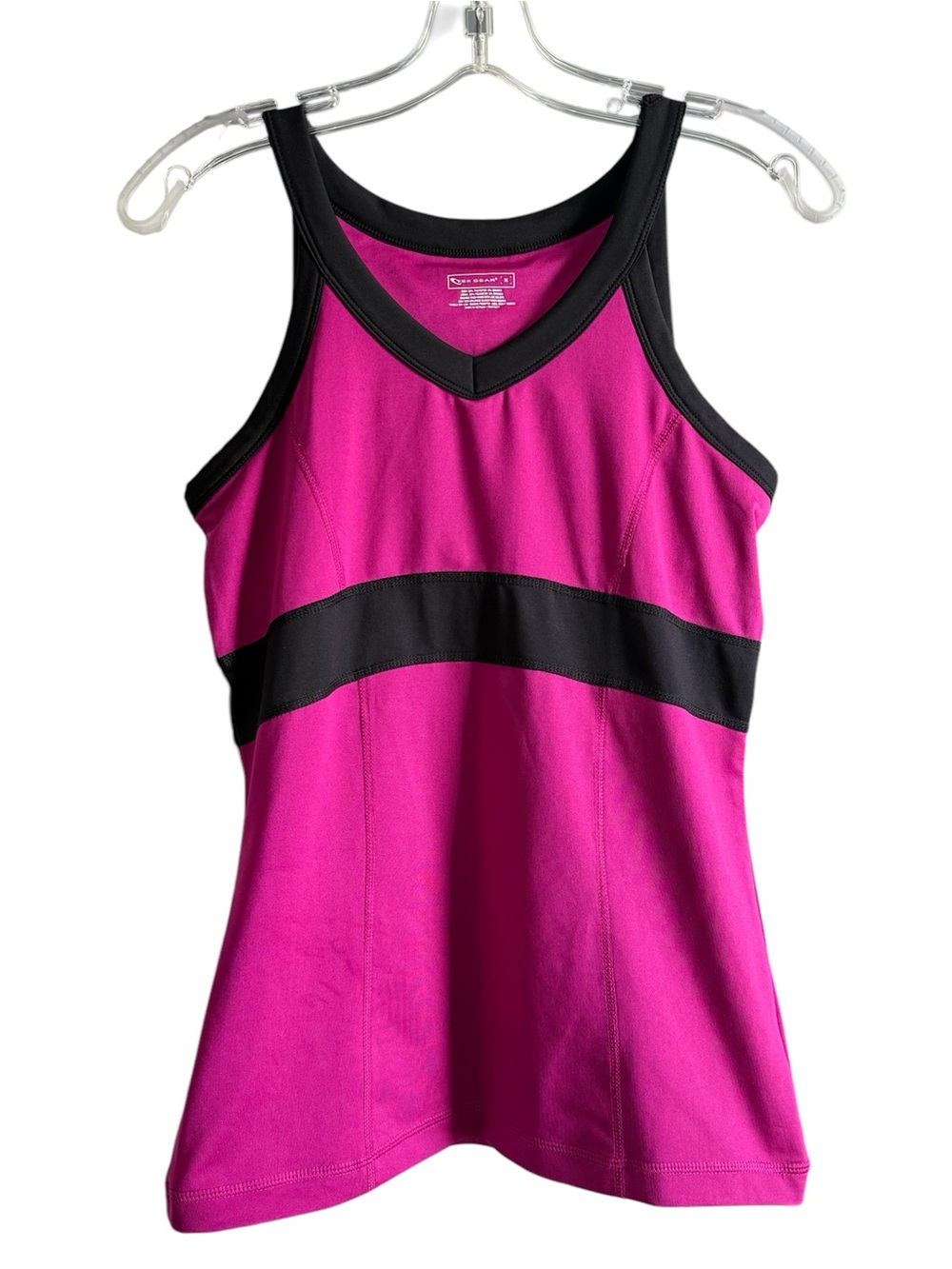 Tek gear pink shelf bra tank top yoga exercise medium gym hiit athletic medium